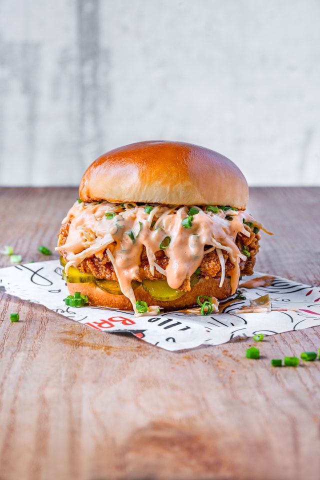 Chicken sandwich from a local partner